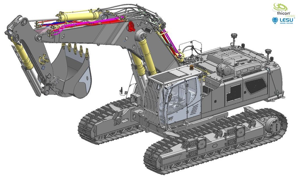 1:14 Tieflöffel-Bagger L960R Bausatz unlackiert