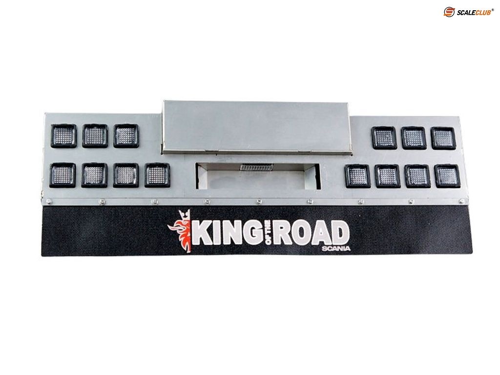 1:14 rear bumper stainless steel with 14 lights and mud flap